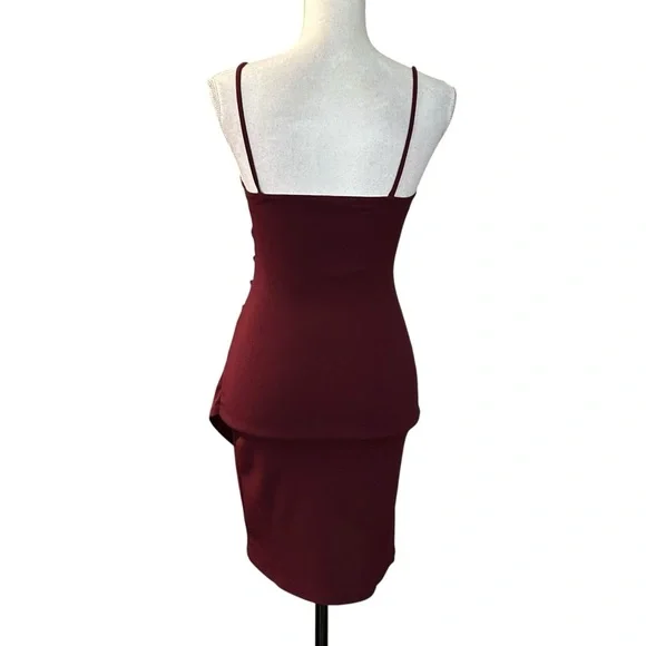 Windsor Play It Cool Crepe Mini Dress Women’s SZ Small Burgundy Fall NEW - Picture 6 of 9